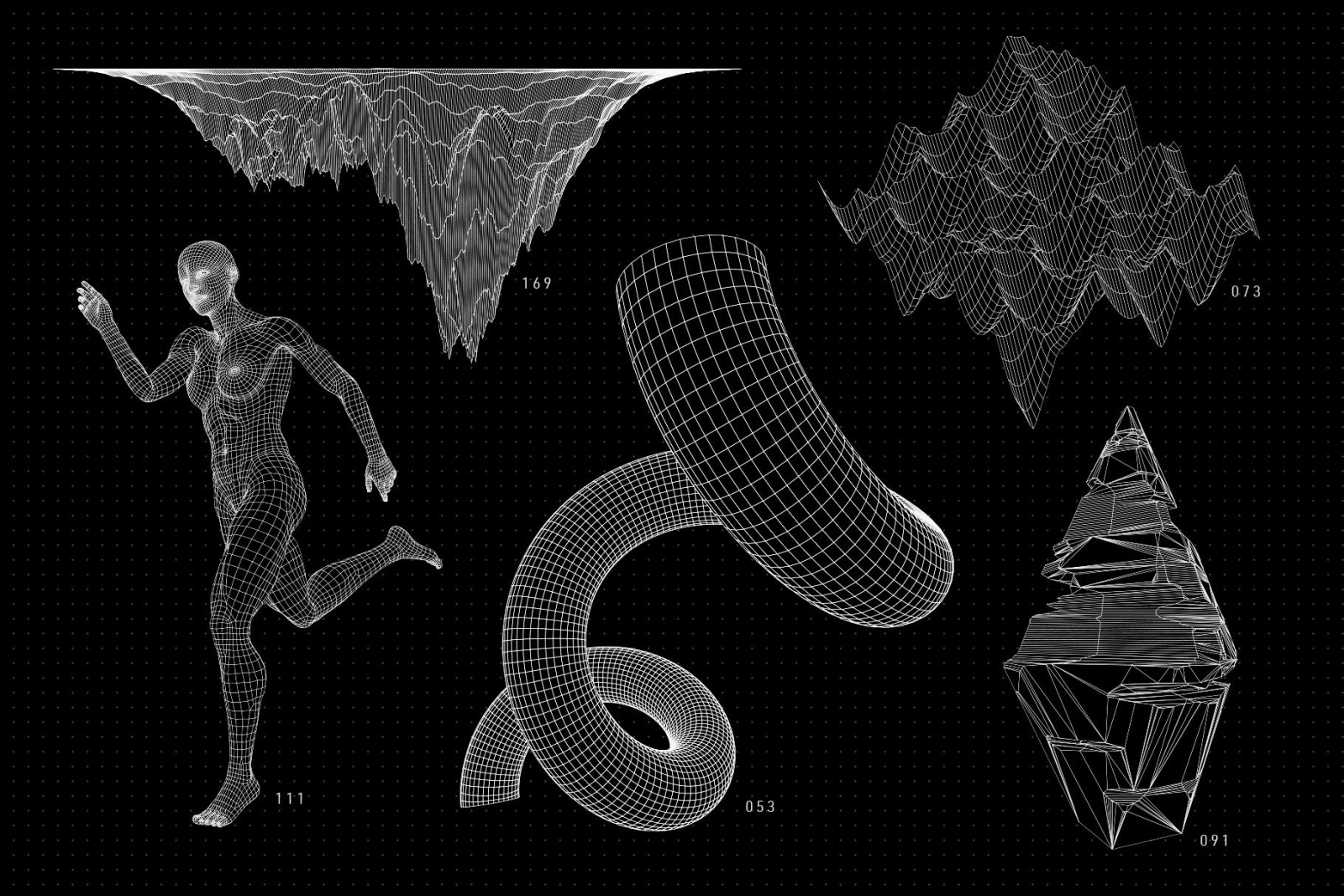 200 Vector Wireframe Shapes 200 Vector Wireframe Shapes
