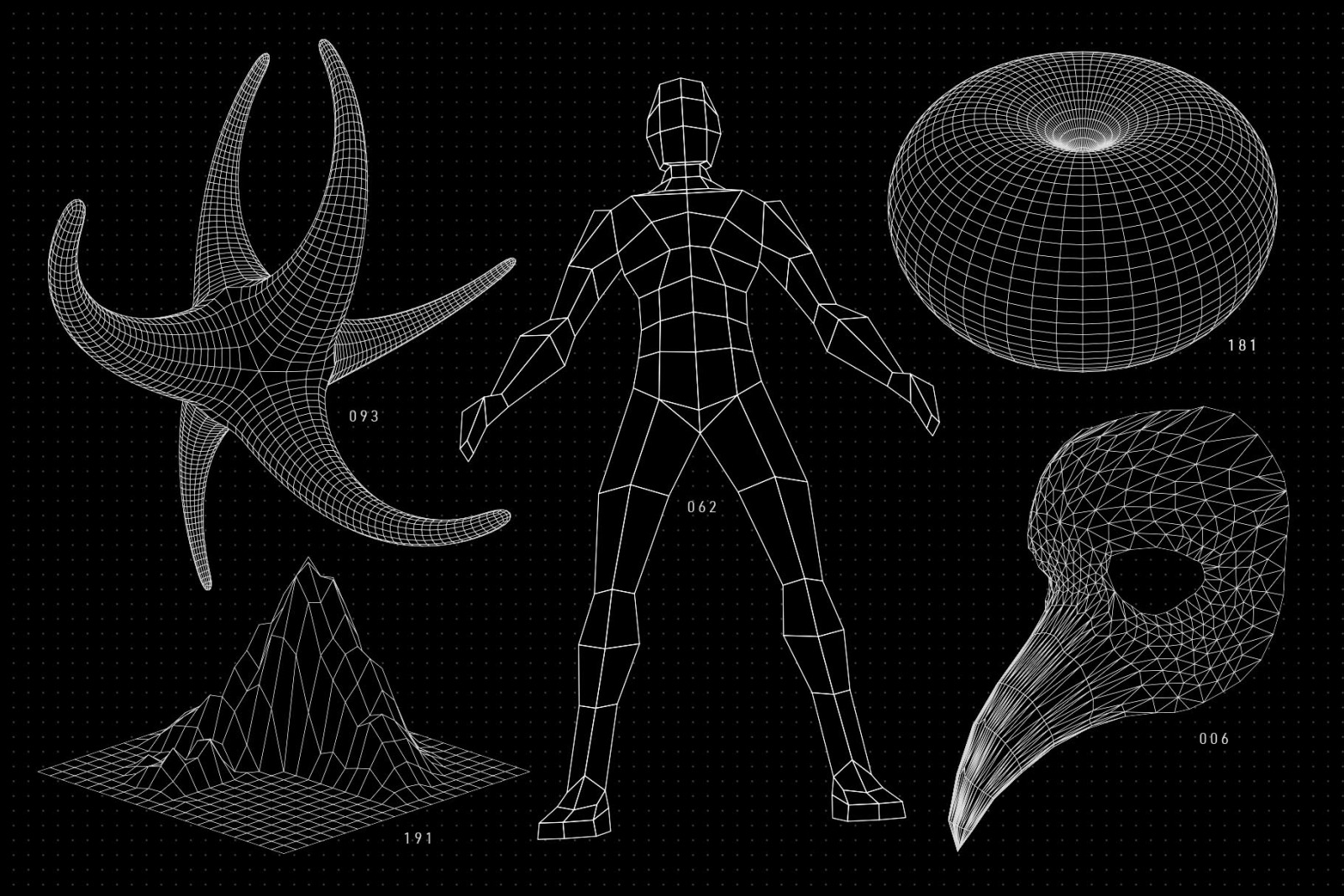 200 Vector Wireframe Shapes 200 Vector Wireframe Shapes