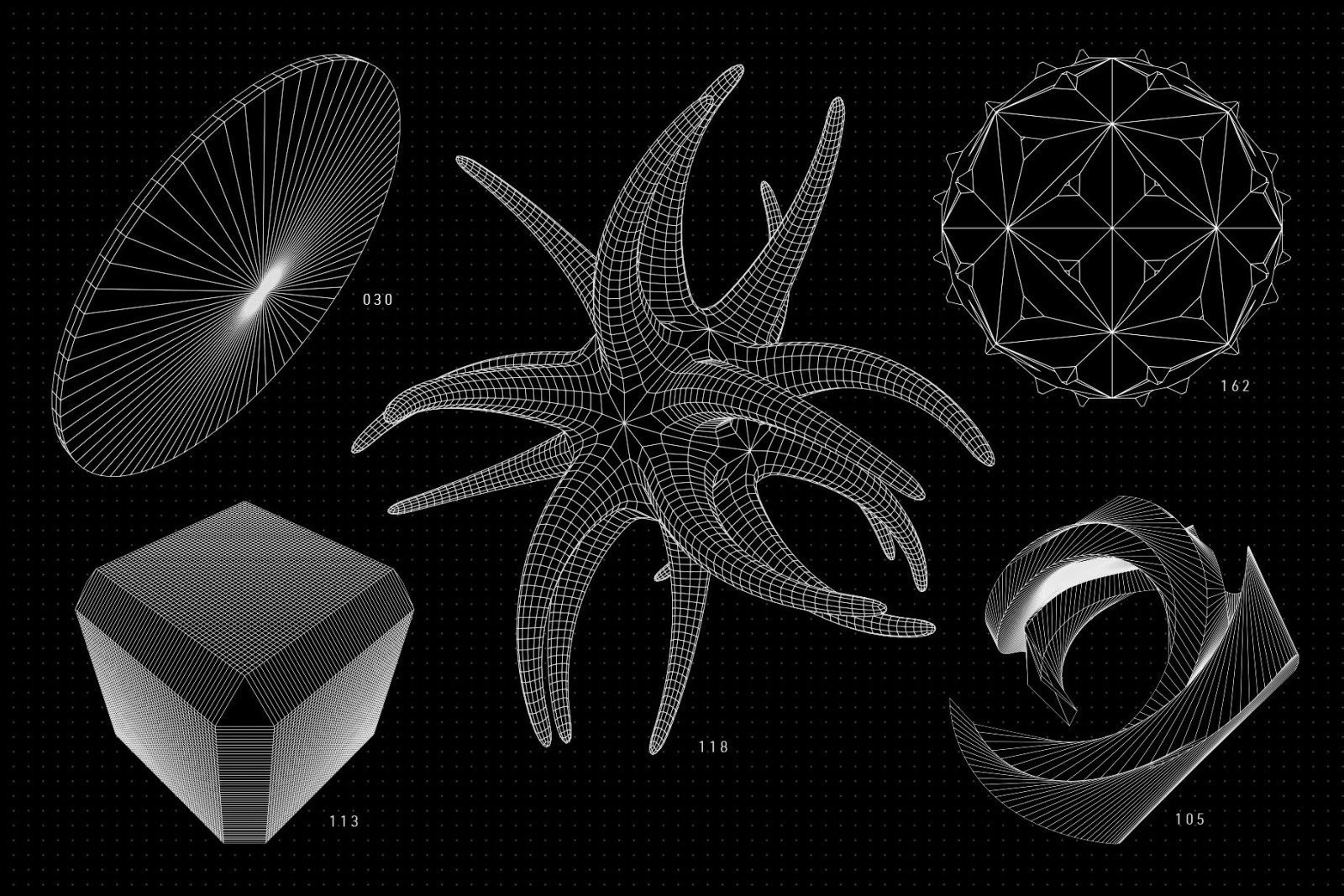 200 Vector Wireframe Shapes 200 Vector Wireframe Shapes