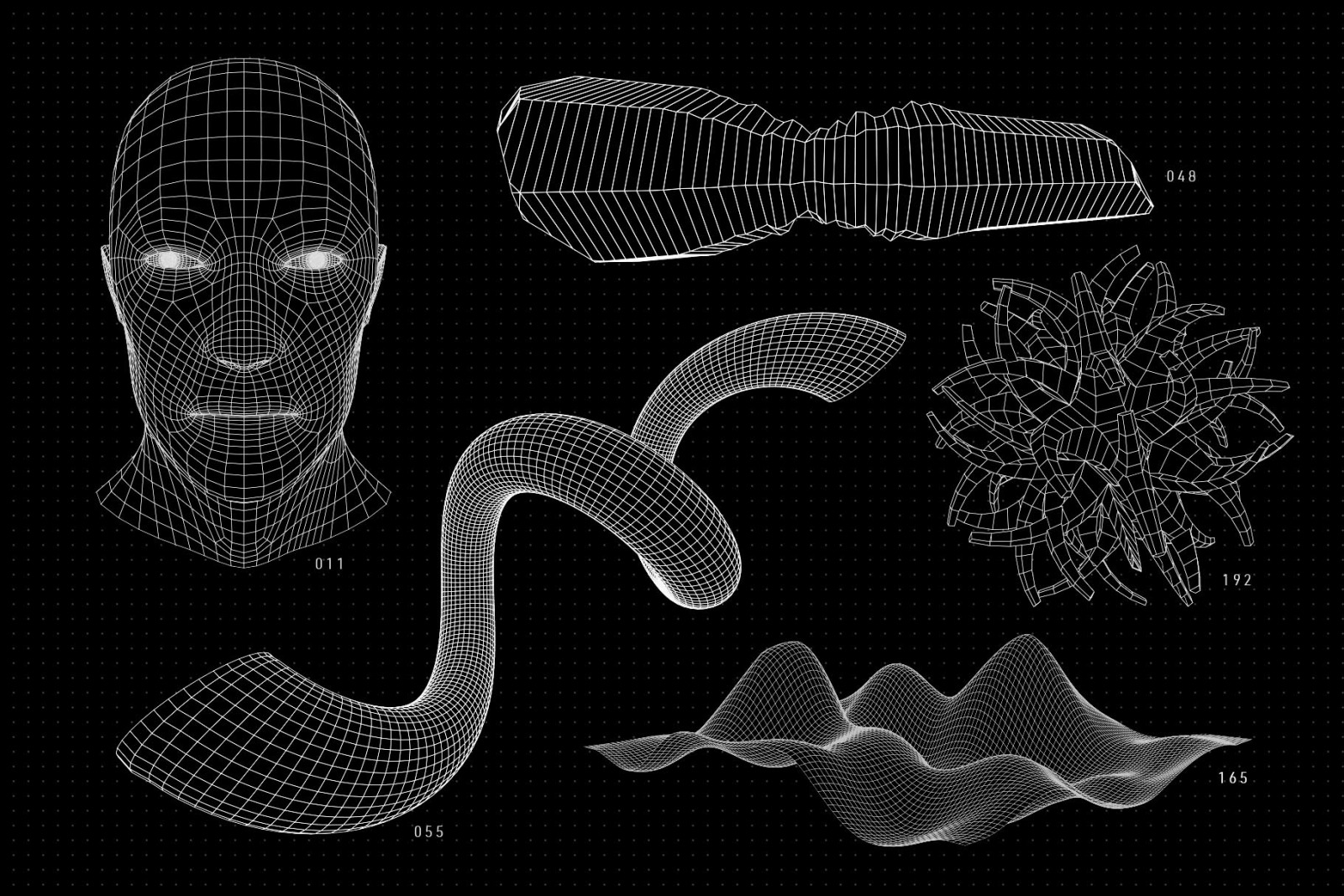 200 Vector Wireframe Shapes 200 Vector Wireframe Shapes