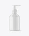 Glossy Cosmetic Bottle with Pump Mockup Glossy Cosmetic Bottle with Pump Mockup