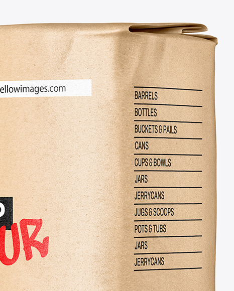 Kraft Paper Stand-up Bag Mockup