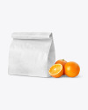 Kraft Bag With Oranges Mockup