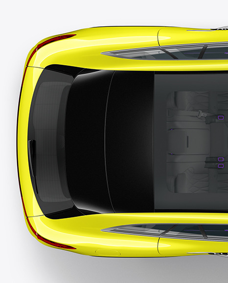 Electric Crossover SUV Mockup - Top View