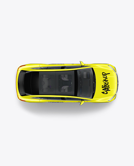 Electric Crossover SUV Mockup - Top View