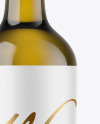 Antique Green Glass White Wine Bottle Mockup Antique Green Glass White Wine Bottle Mockup
