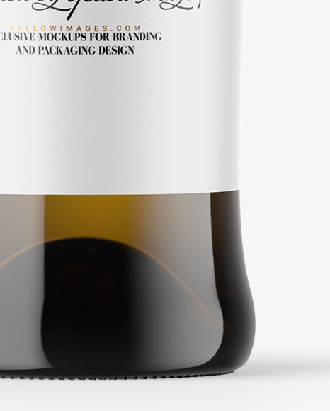 Antique Green Glass White Wine Bottle Mockup Antique Green Glass White Wine Bottle Mockup