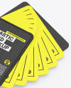 Plastic Cards Stack w/ Leather Tag Mockup