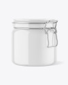 Glossy Jar w/ Clamp Lid Mockup