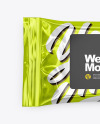 Glossy Metallic Wet Wipes Mockup