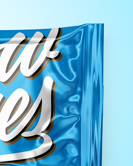 Glossy Metallic Wet Wipes Mockup