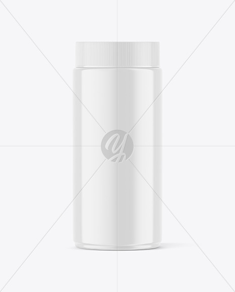 Glossy Plastic Jar Mockup