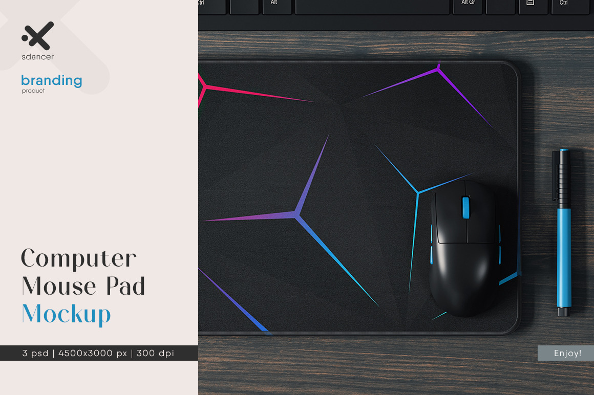 Computer Mouse Pad Mockup