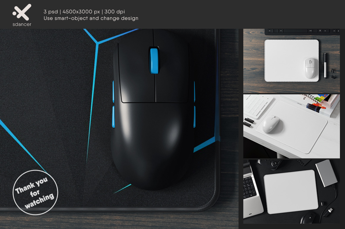 Computer Mouse Pad Mockup