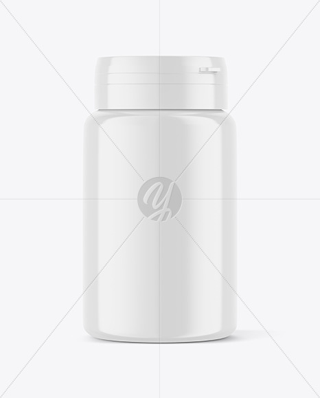 Glossy Plastic Jar Mockup