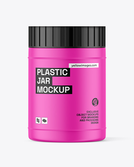 Matte Plastic Jar Mockup