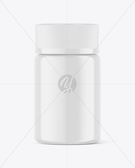 Glossy Plastic Jar Mockup