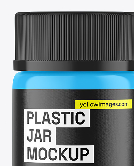 Glossy Plastic Jar Mockup