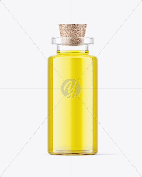 Clear Glass Olive Oil Bottle Mockup