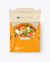 Opened Cardboard Box w/ Pizza Mockup