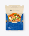 Opened Cardboard Box w/ Pizza Mockup