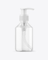 Clear Cosmetic Bottle with Pump Mockup