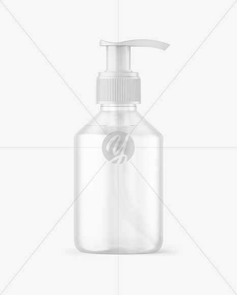 Frosted Cosmetic Bottle with Pump Mockup