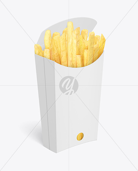 Paper French Fries Packaging Mockup