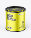 Metallic Paint Can Mockup