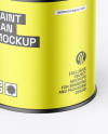 Metallic Paint Can Mockup