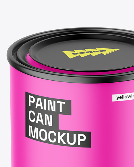 Matte Paint Can Mockup