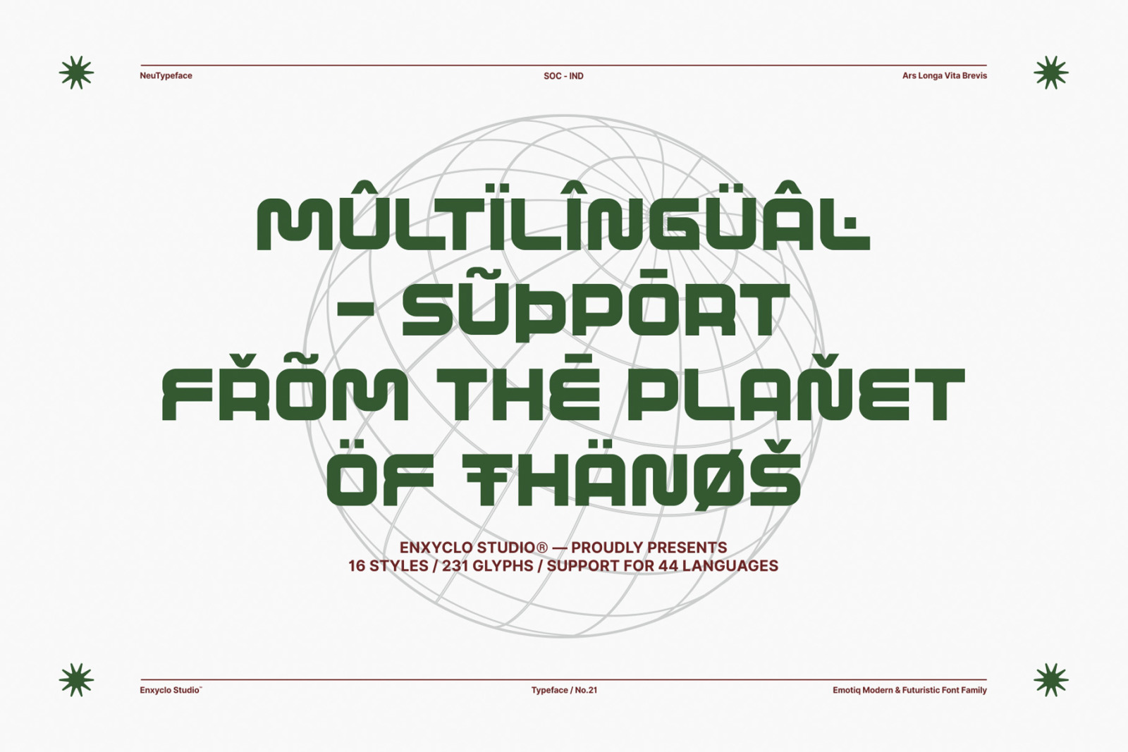 EMOTIQ - Modern Cyberpunk Mecha Futuristic Display Sans Font