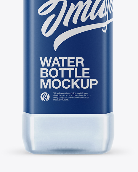 Blue PET Water Bottle Mockup