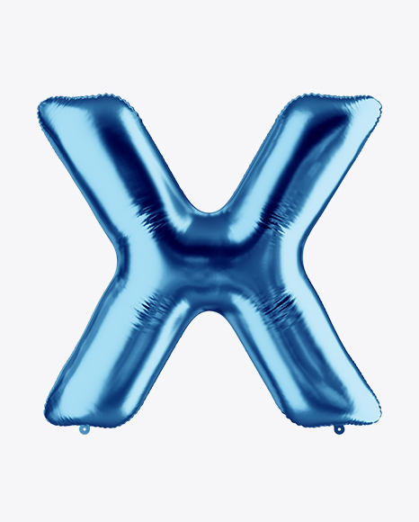 Letter X Foil Balloon Mockup