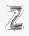 Letter Z Foil Balloon Mockup