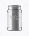Matte Metallic Protein Jar With Paper Label Mockup Matte Metallic Protein Jar With Paper Label Mockup