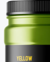 Matte Metallic Protein Jar With Paper Label Mockup Matte Metallic Protein Jar With Paper Label Mockup