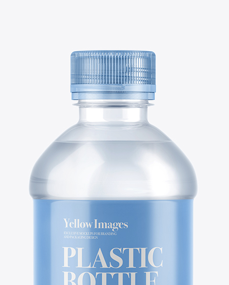 Blue PET Water Bottle Mockup