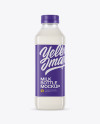 Clear PET Milk Bottle Mockup Clear PET Milk Bottle Mockup