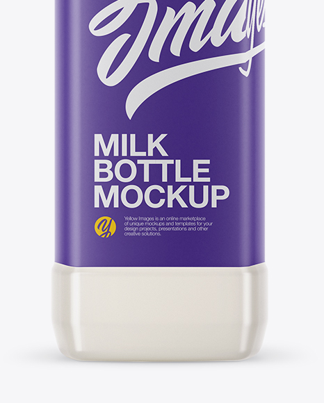 Clear PET Milk Bottle Mockup