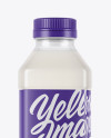 Clear PET Milk Bottle Mockup Clear PET Milk Bottle Mockup