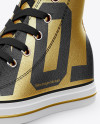 2 High-Top Canvas Sneakers Mockup - Half Side View