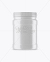 Glossy Protein Jar Mockup