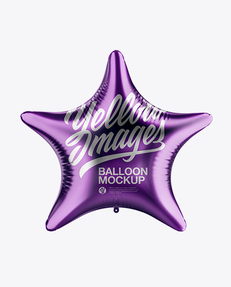 Star Foil Balloon Mockup