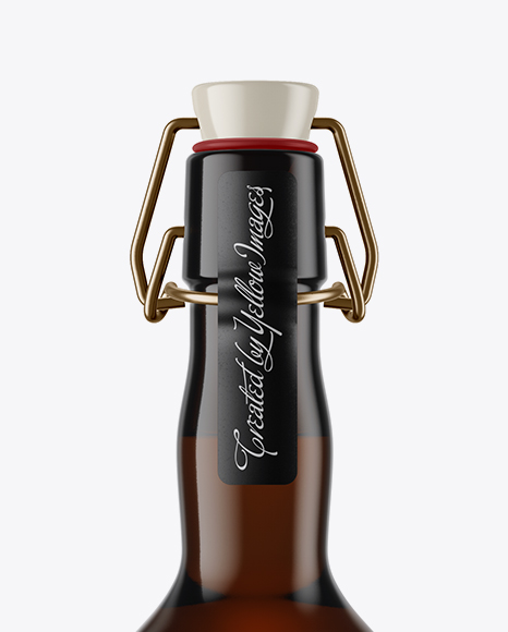 Amber Glass Beugel Bottle Mockup Amber Glass Beugel Bottle Mockup