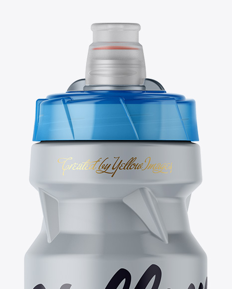 610 ml Plastic Sport Bottle with Transparent Cap Mockup