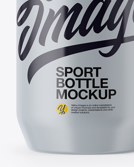 610 ml Plastic Sport Bottle with Transparent Cap Mockup