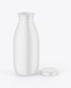 Matte Plastic Milk Bottle Mockup