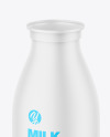 Matte Plastic Milk Bottle Mockup