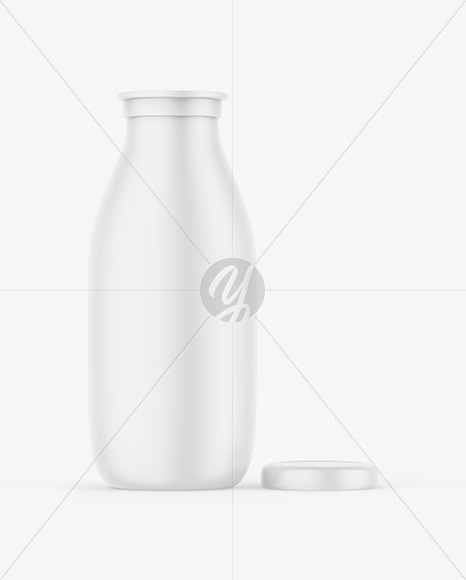 Opened Matte Plastic Bottle Mockup